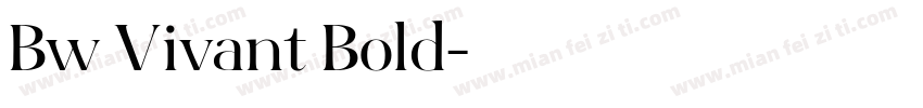 Bw Vivant Bold字体转换